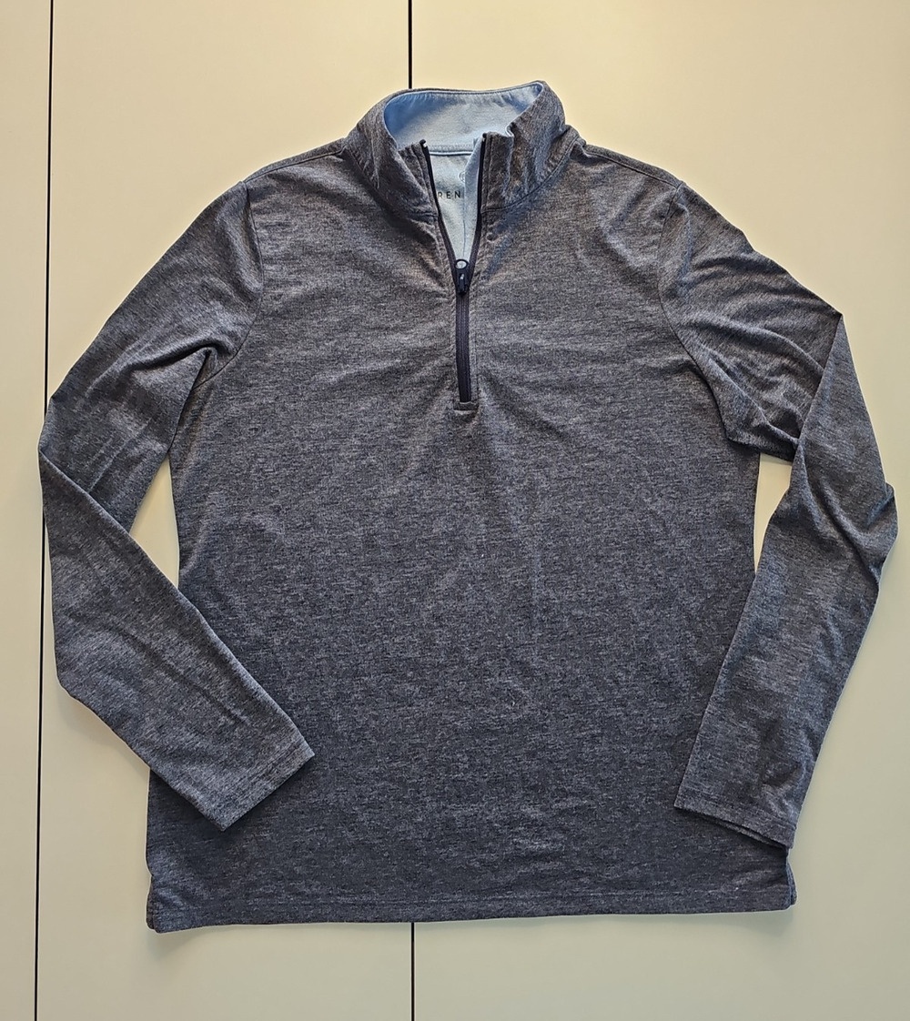 Renwick Womens M Quarter Zip Pullover Heather Blue Golf Preppy Athletic Top